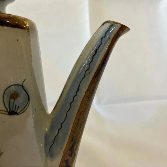 El Palomar Blue Bird Glazed Ceramic Tea/Coffee Pot - Picture 7 of 9